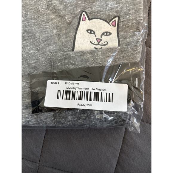 RIPNDIP Peek-A-Boo Lord Nermal Pocket Gray Tshirt SZ Medium: Made USA - Picture 3 of 3